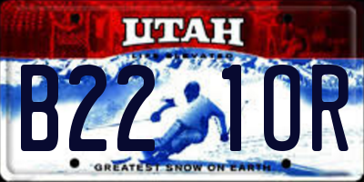 UT license plate B221OR