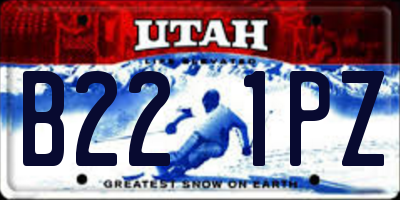 UT license plate B221PZ