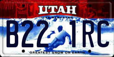 UT license plate B221RC