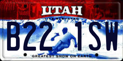 UT license plate B221SW