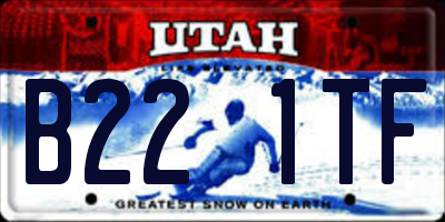 UT license plate B221TF
