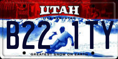 UT license plate B221TY