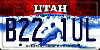 UT license plate B221UL
