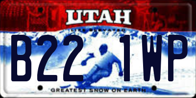 UT license plate B221WP