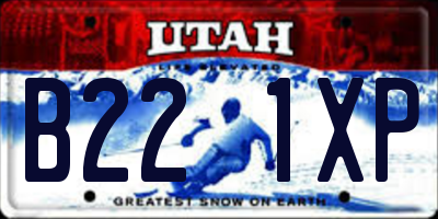 UT license plate B221XP