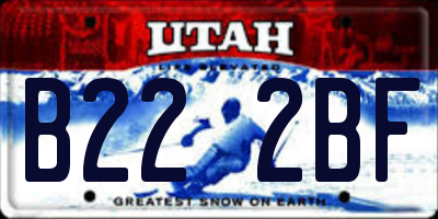 UT license plate B222BF