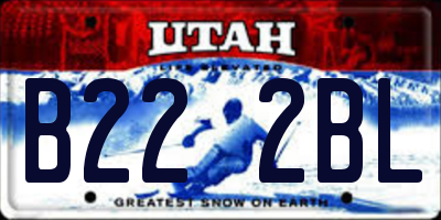 UT license plate B222BL