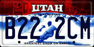 UT license plate B222CM