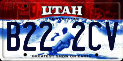 UT license plate B222CV