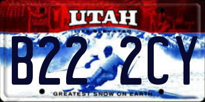UT license plate B222CY