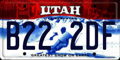 UT license plate B222DF