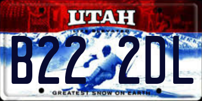 UT license plate B222DL
