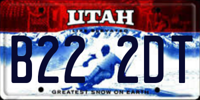 UT license plate B222DT