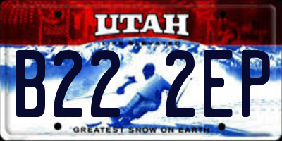 UT license plate B222EP