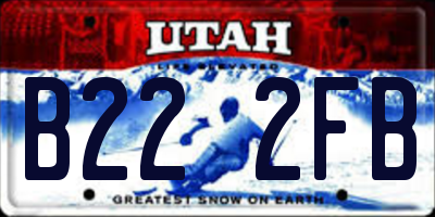 UT license plate B222FB