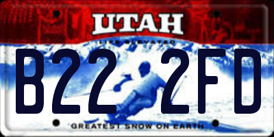 UT license plate B222FD