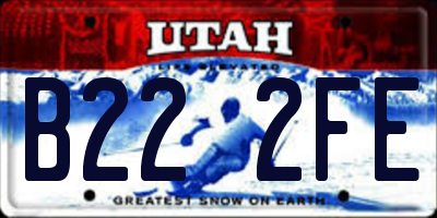 UT license plate B222FE
