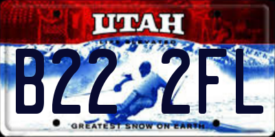 UT license plate B222FL