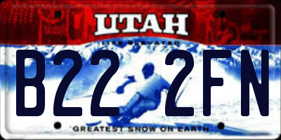 UT license plate B222FN