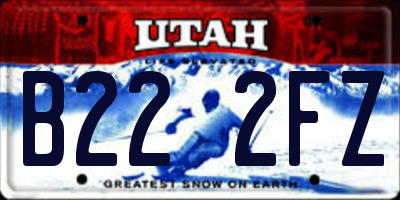 UT license plate B222FZ