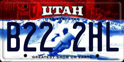 UT license plate B222HL