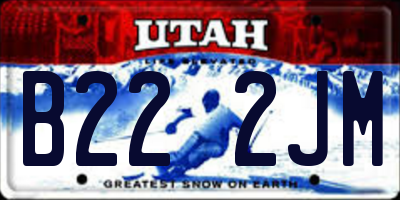 UT license plate B222JM