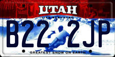 UT license plate B222JP