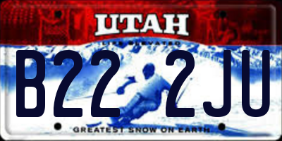 UT license plate B222JU