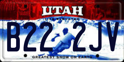 UT license plate B222JV