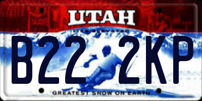 UT license plate B222KP