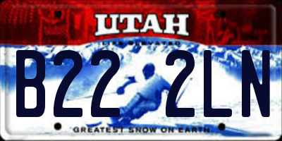 UT license plate B222LN