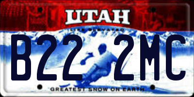 UT license plate B222MC