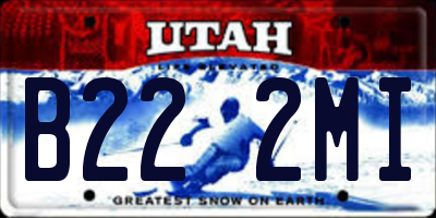 UT license plate B222MI
