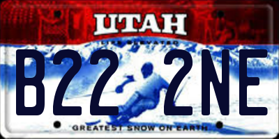 UT license plate B222NE