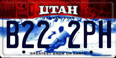 UT license plate B222PH