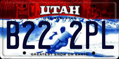 UT license plate B222PL