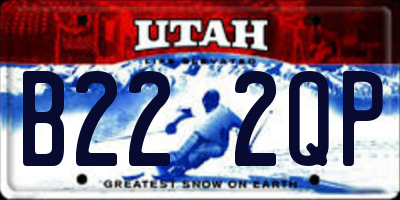 UT license plate B222QP