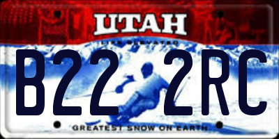 UT license plate B222RC