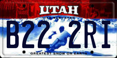 UT license plate B222RI