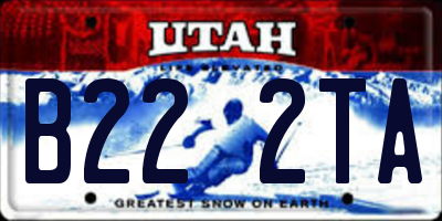 UT license plate B222TA