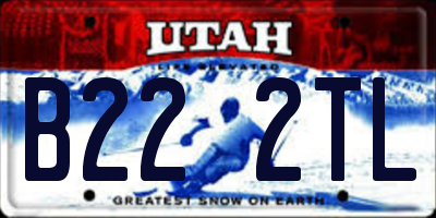 UT license plate B222TL