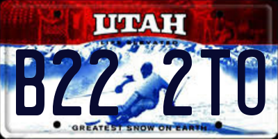 UT license plate B222TO