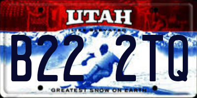 UT license plate B222TQ