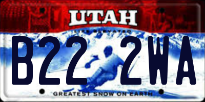 UT license plate B222WA
