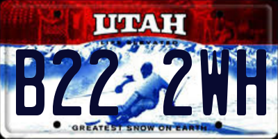 UT license plate B222WH