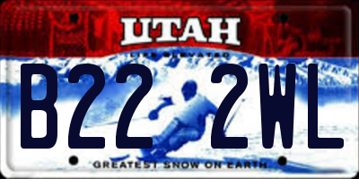 UT license plate B222WL