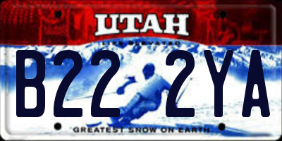 UT license plate B222YA