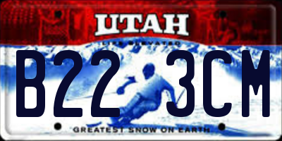 UT license plate B223CM