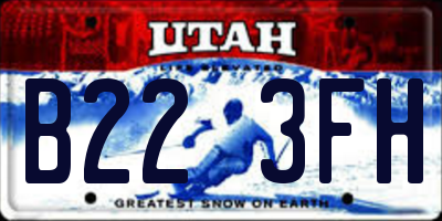 UT license plate B223FH