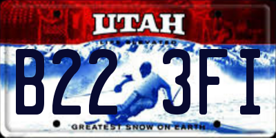 UT license plate B223FI